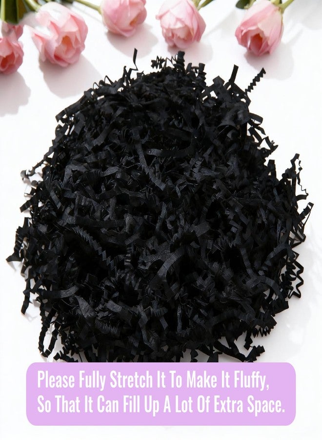 Smilco 10oz Crinkle Paper Filler - Ideal for Basket & Gift Box Filling, Christmas, Weddings, Birthdays - Crinkle Cut & Shredded Paper for Gift Wrapping & Crafts Decoration(Black) - Image 3